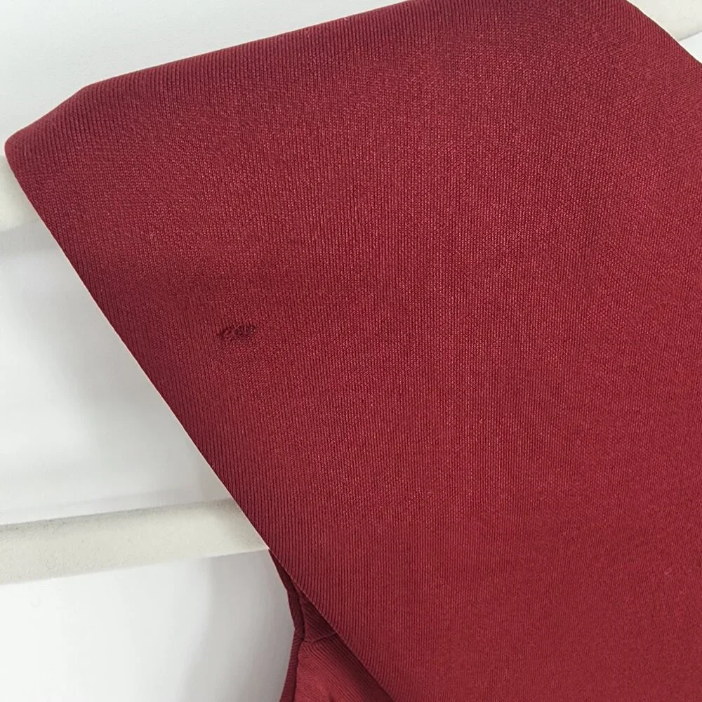 ASOS Fit & Flare Mini Dress 8 Cocktail Plunge V Neck Skater Embellished Burgundy - Picture 10 of 11